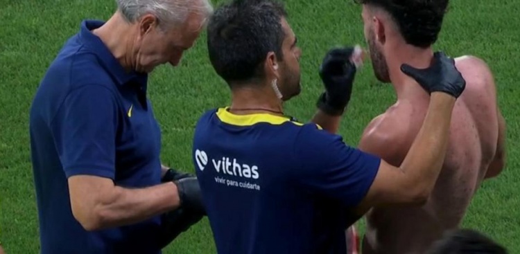 开云官方-世体：马竞新援鲁杰里首秀被对手击中面部，鼻子流血